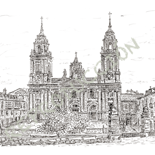 Catedral, dende a Muralla