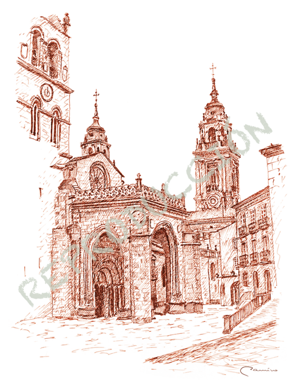DPC010-RS Catedral dende o Bispado (sepia)